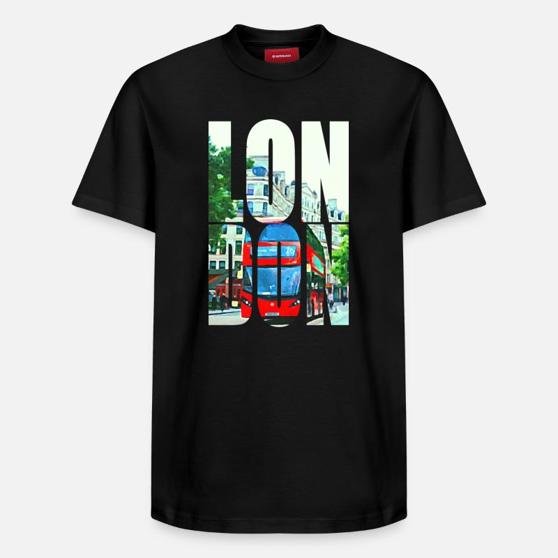 LONDON - T-shirt unisexe décontracté en coton Supima – de SPREAD - noir