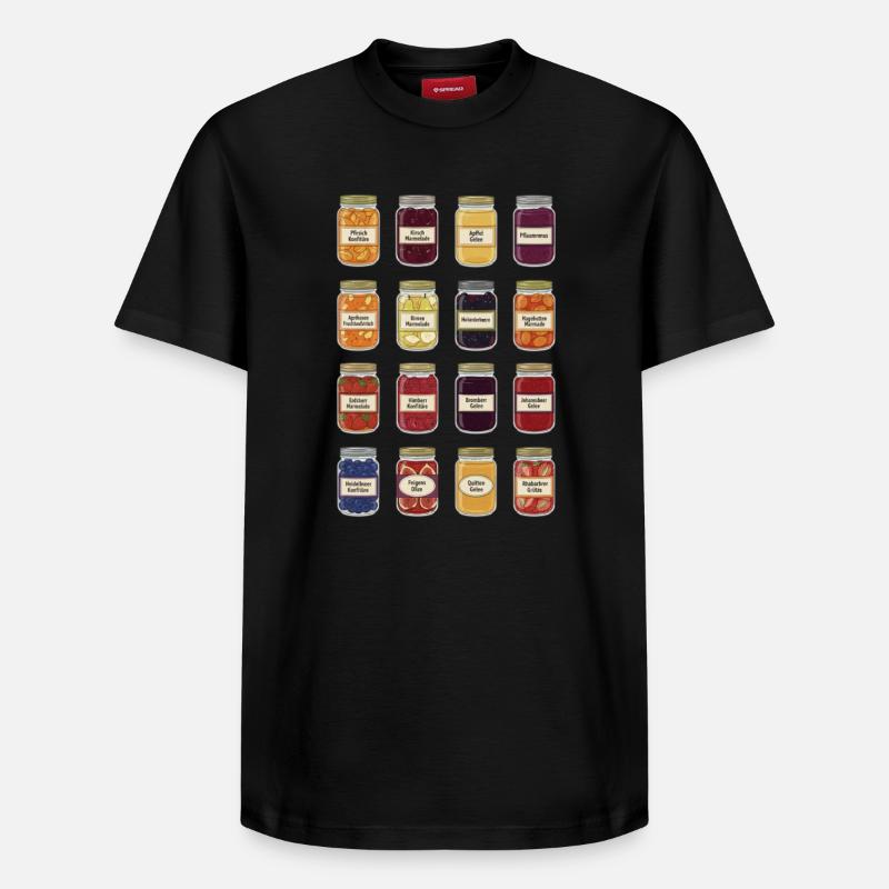 Confiture dans un bocal - T-shirt unisexe décontracté en coton Supima – de SPREAD - noir