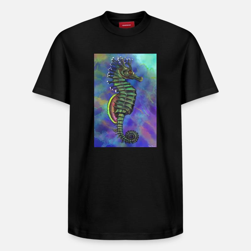 Hippocampus - Relaxed Unisex Supima Cotton T-Shirt – von SPREAD - Schwarz