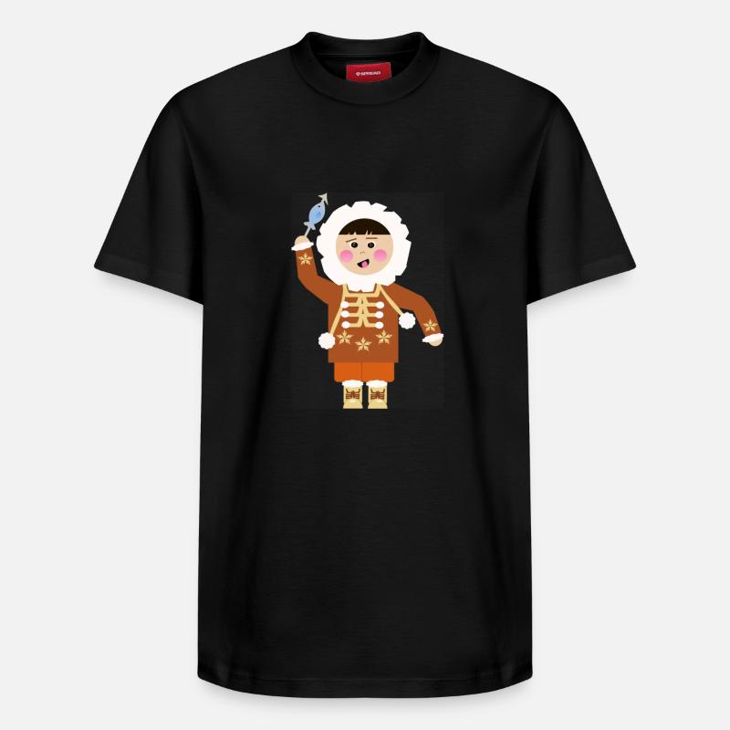 eskimo - Relaxed Unisex Supima Cotton T-Shirt – von SPREAD - Schwarz
