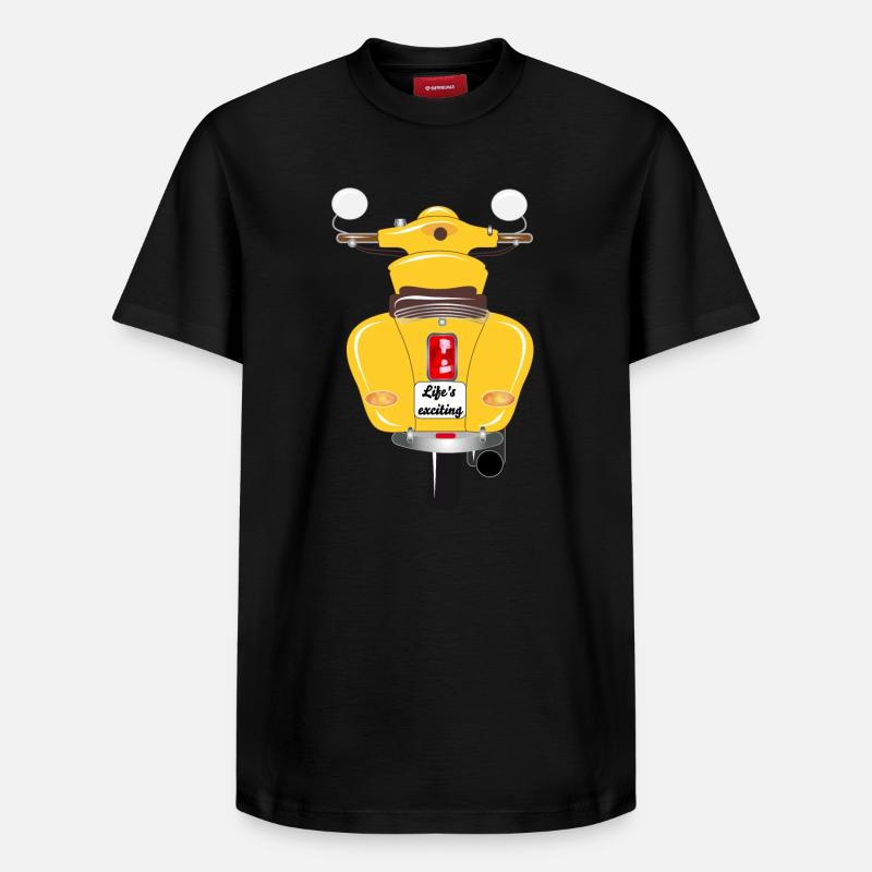 sonnengelber Roller mit aufregendem Kennzeichen - Relaxed Unisex Supima Cotton T-Shirt – von SPREAD - Schwarz