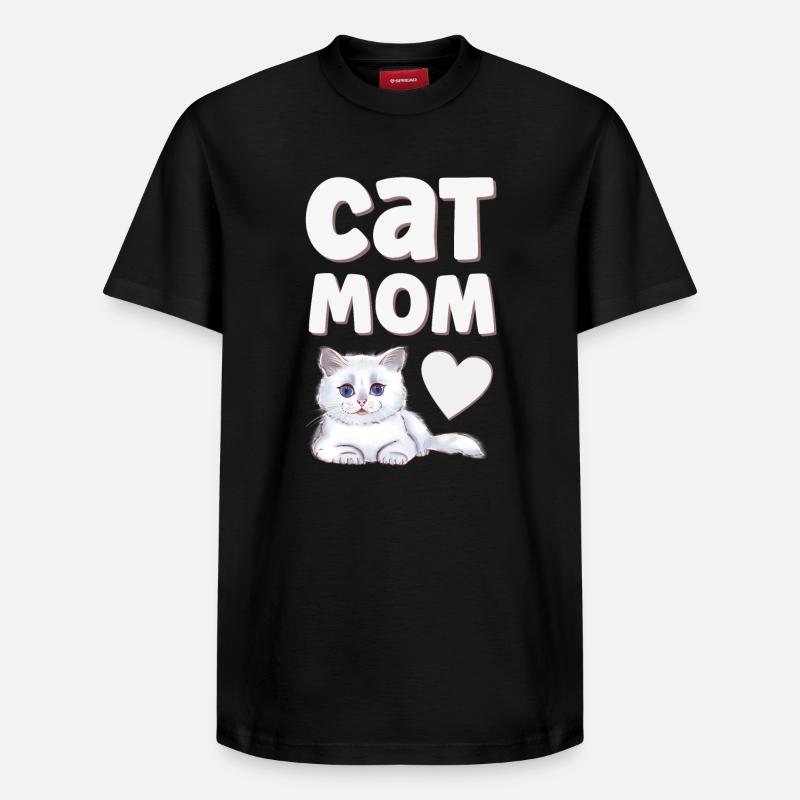 Chats Chats - T-shirt unisexe décontracté en coton Supima – de SPREAD - noir