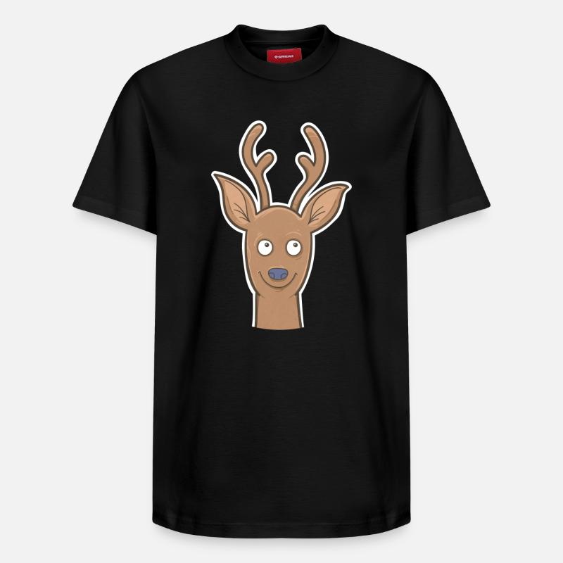 Rehbock - Relaxed Unisex Supima Cotton T-Shirt – von SPREAD - Schwarz