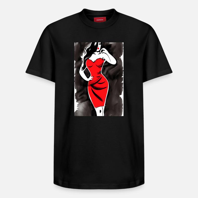 Pin up 2 - Relaxed Unisex Supima Cotton T-Shirt – von SPREAD - Schwarz