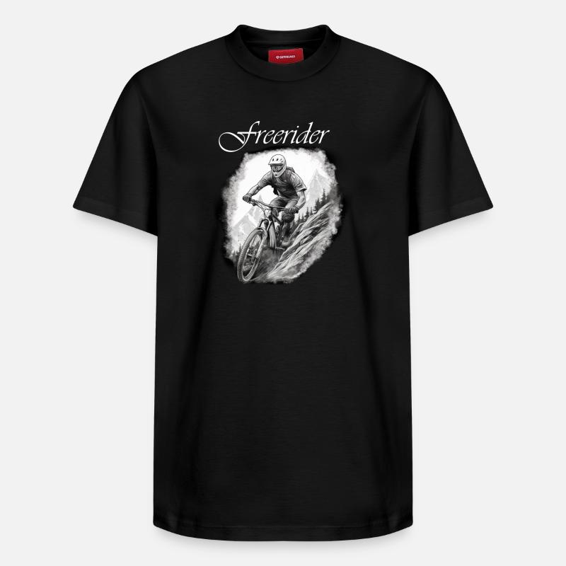 Freerider blanc - T-shirt unisexe décontracté en coton Supima – de SPREAD - noir