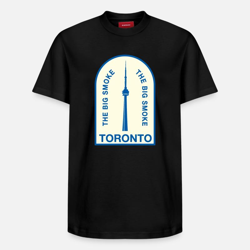 Toronto CNTower Big Smoke - T-shirt unisexe décontracté en coton Supima – de SPREAD - noir
