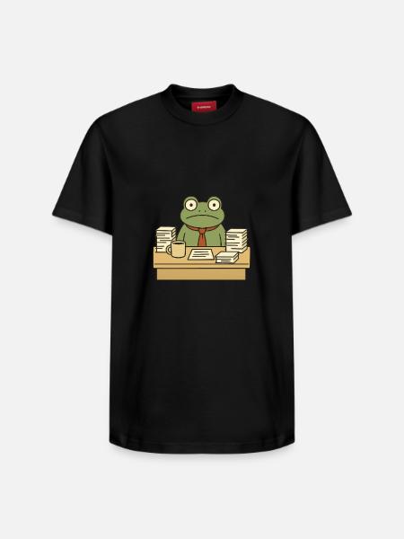 Business Frog - Relaxed Unisex Supima Cotton T-Shirt – by SPREAD - black