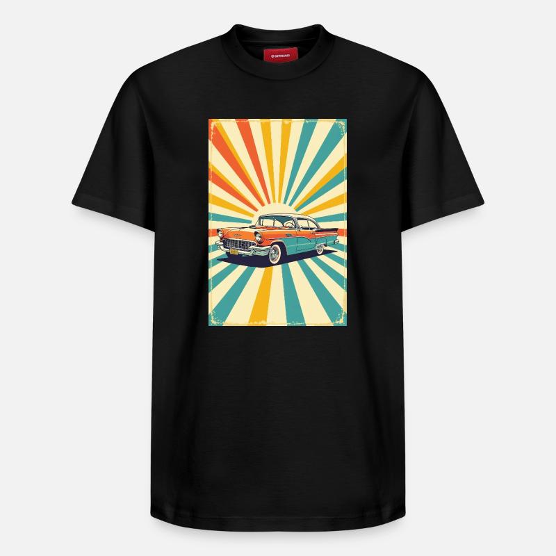 Croiseur rétro - T-shirt unisexe décontracté en coton Supima – de SPREAD - noir