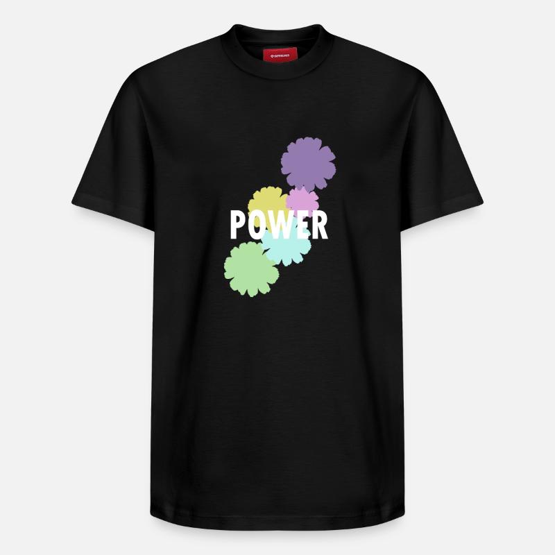 Mama Flower Power - T-shirt unisexe décontracté en coton Supima – de SPREAD - noir