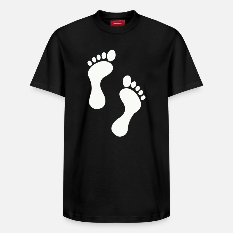 Petits pieds, grands rêves - T-shirt unisexe décontracté en coton Supima – de SPREAD - noir
