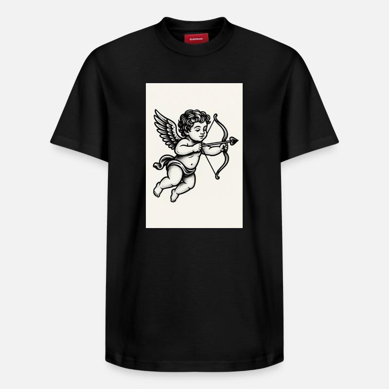 Ange - T-shirt unisexe décontracté en coton Supima – de SPREAD - noir