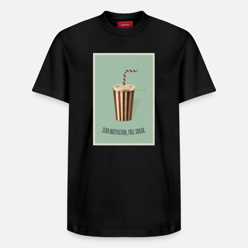 Zéro motivation Plein de sucre - T-shirt unisexe décontracté en coton Supima – de SPREAD - noir