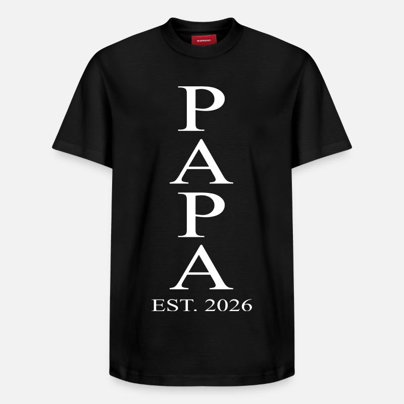 Papa 2026 - T-shirt unisexe décontracté en coton Supima – de SPREAD - noir