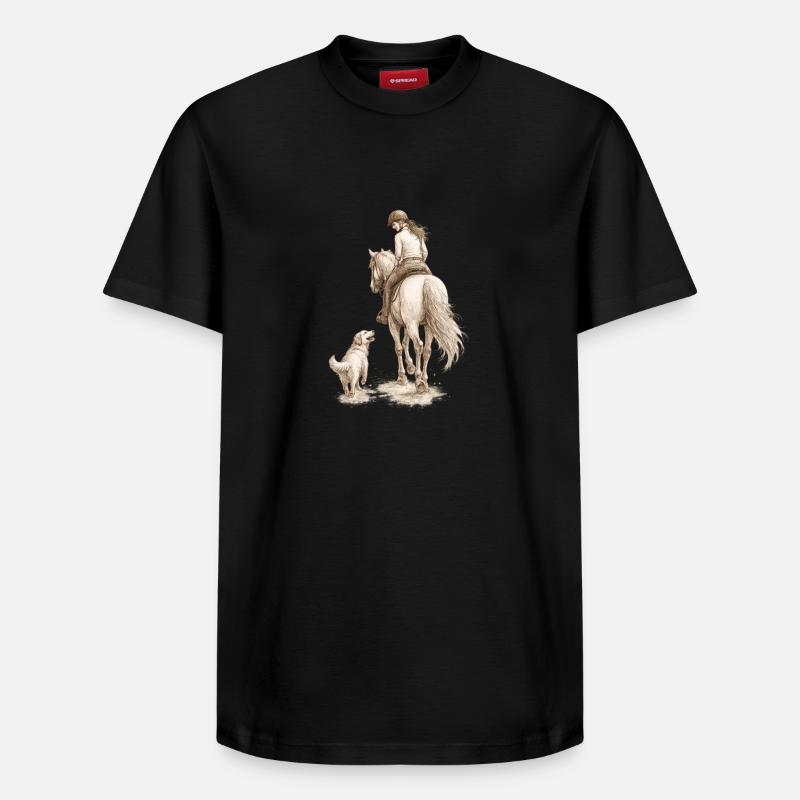 Côte à côte - T-shirt unisexe décontracté en coton Supima – de SPREAD - noir
