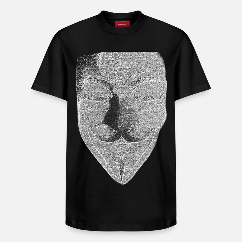Anonyme v comme masque de vendetta - T-shirt unisexe décontracté en coton Supima – de SPREAD - noir
