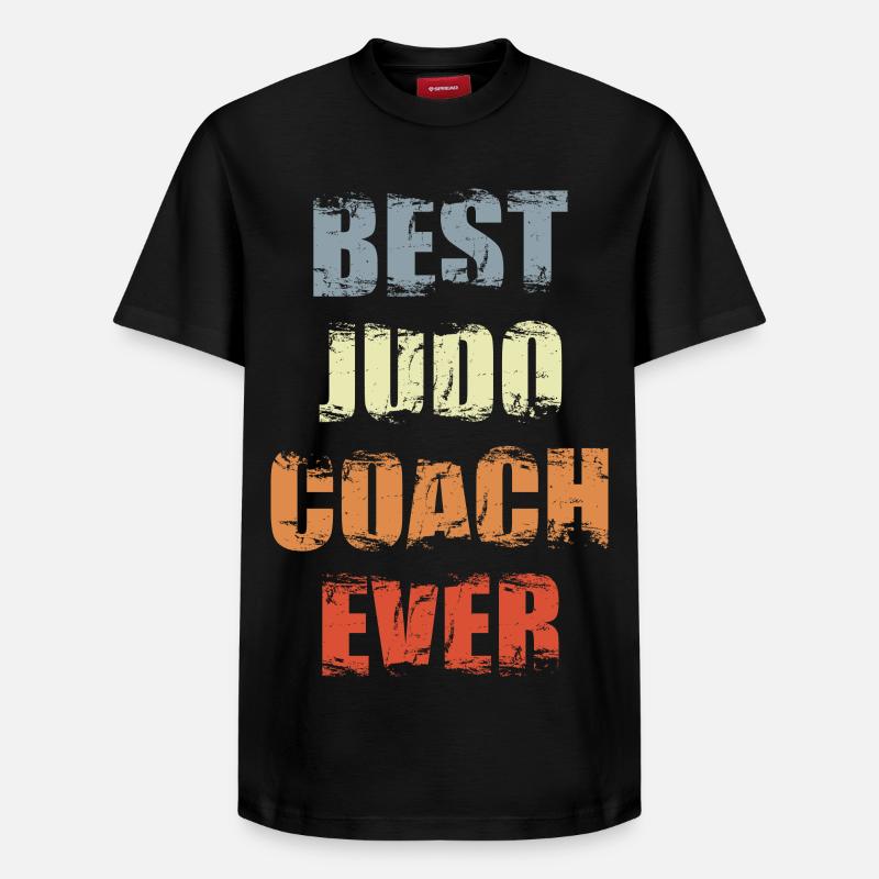 Entraîneur de judo - T-shirt unisexe décontracté en coton Supima – de SPREAD - noir