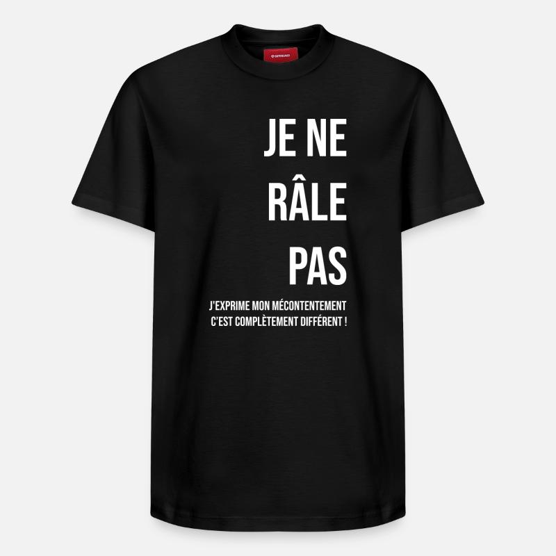 Je ne râle pas blanc - T-shirt unisexe décontracté en coton Supima – de SPREAD - noir
