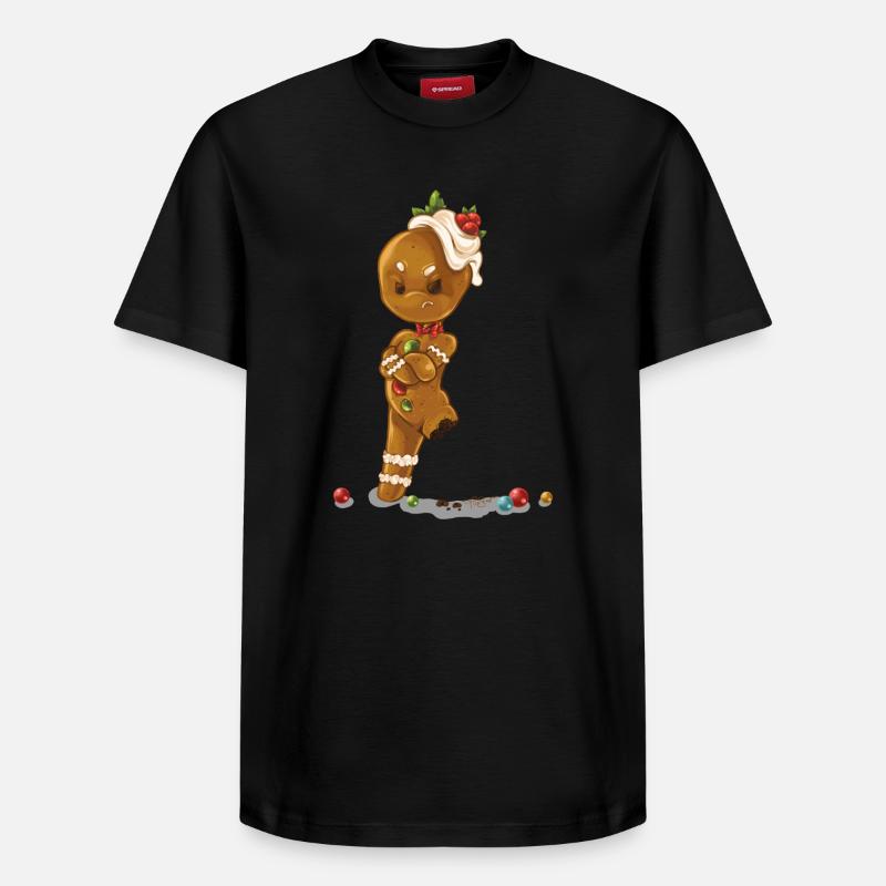 Lebkuchenmann ohne Bein - Relaxed Unisex Supima Cotton T-Shirt – von SPREAD - Schwarz