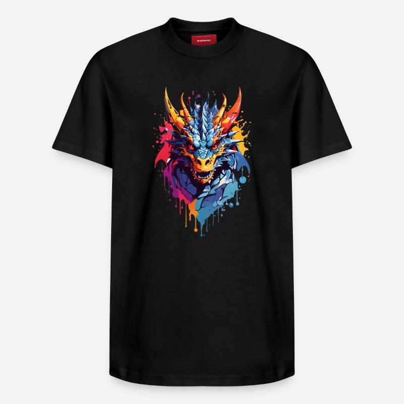 Cool Dragon - T-shirt unisexe décontracté en coton Supima – de SPREAD - noir