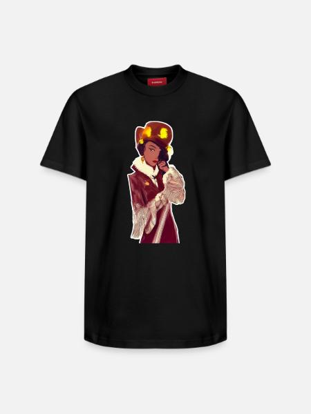 Noir Dame - Relaxed Unisex Supima Cotton T-Shirt – von SPREAD - Schwarz