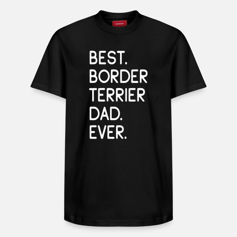 Border Terrier - T-shirt unisexe décontracté en coton Supima – de SPREAD - noir