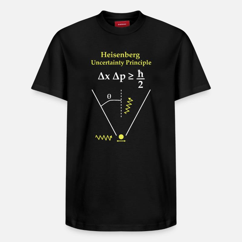 Principe d'incertitude d"Heisenberg - T-shirt unisexe décontracté en coton Supima – de SPREAD - noir