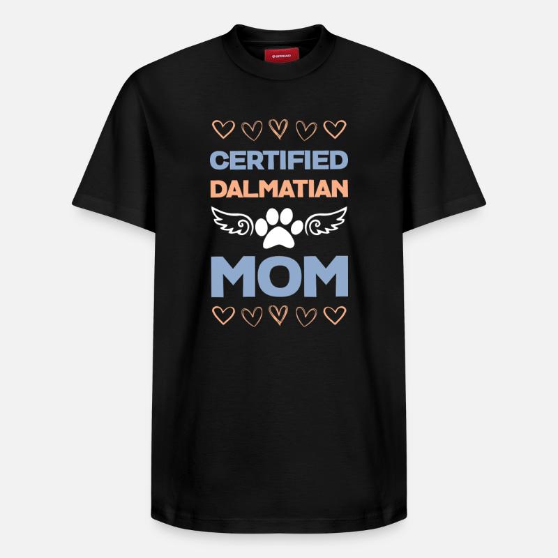 Zertifizierte Dalmatiner-Mama - Relaxed Unisex Supima Cotton T-Shirt – von SPREAD - Schwarz