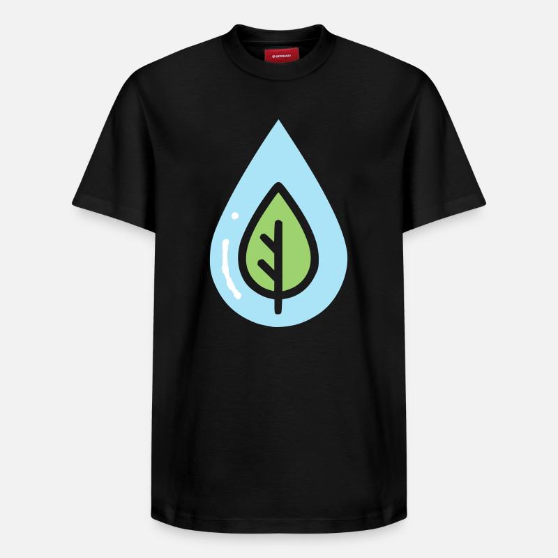 Eco Drop Nature Conservation - T-shirt unisexe décontracté en coton Supima – de SPREAD - noir