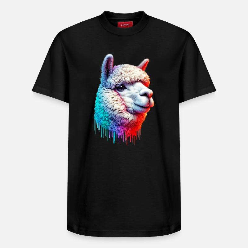 Alpaga - T-shirt unisexe décontracté en coton Supima – de SPREAD - noir