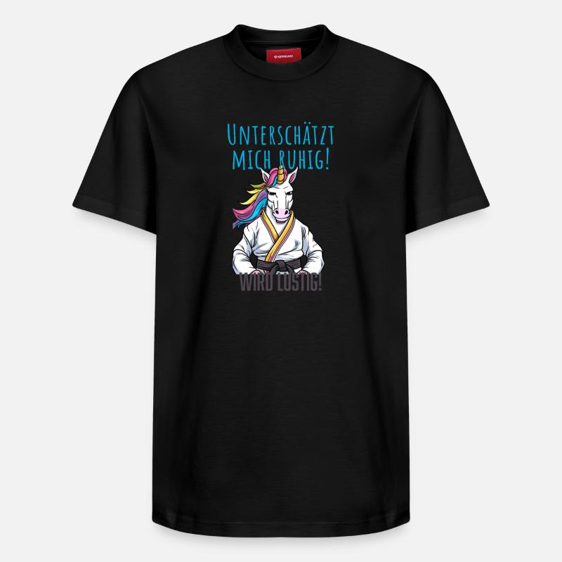Karaté Licorne - T-shirt unisexe décontracté en coton Supima – de SPREAD - noir