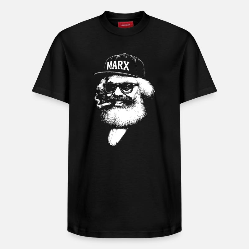 Karl Marx Icône pop - T-shirt unisexe décontracté en coton Supima – de SPREAD - noir