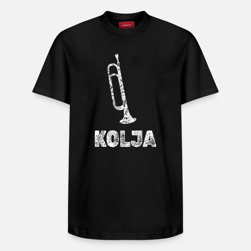 Kolja en trompettes - T-shirt unisexe décontracté en coton Supima – de SPREAD - noir
