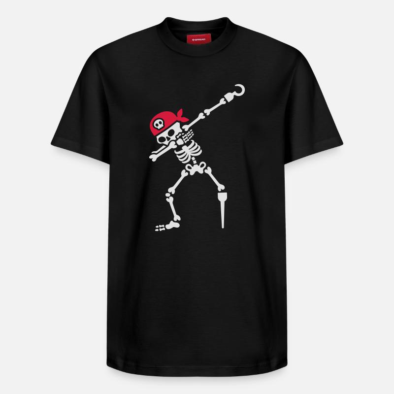 Dab / dabbing skeleton pirate - T-shirt unisexe décontracté en coton Supima – de SPREAD - noir