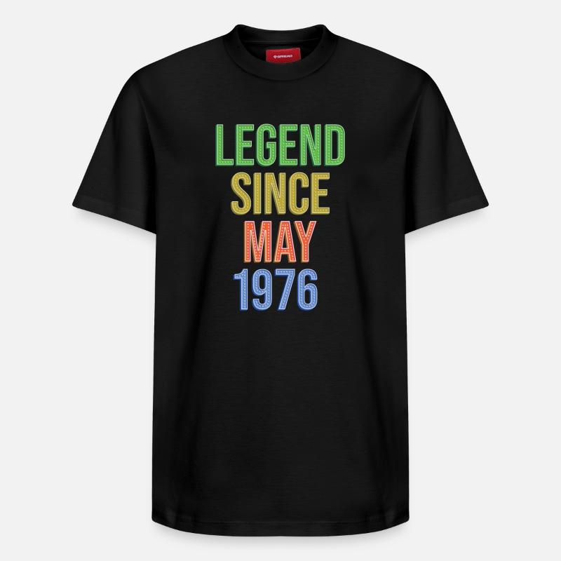 Légende Depuis mai 1976 - T-shirt unisexe décontracté en coton Supima – de SPREAD - noir