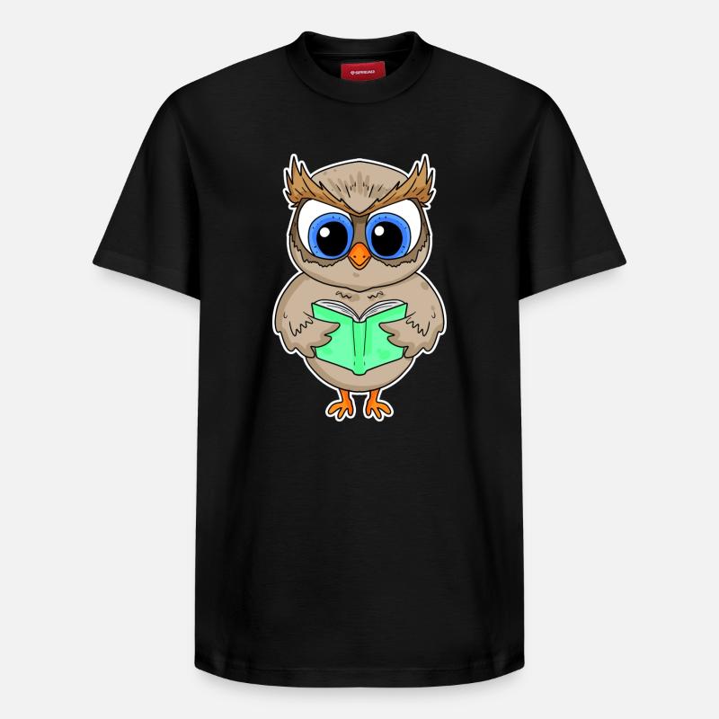 Lesen Buch Bücher Leser Geschenk - Relaxed Unisex Supima Cotton T-Shirt – von SPREAD - Schwarz