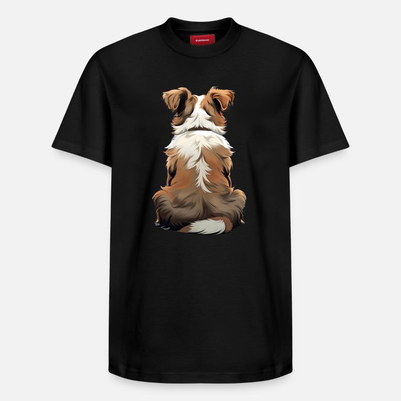 Berger australien - T-shirt unisexe décontracté en coton Supima – de SPREAD - noir