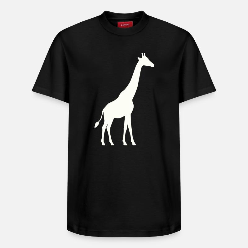 Giraffe Silhouette - Relaxed Unisex Supima Cotton T-Shirt – von SPREAD - Schwarz