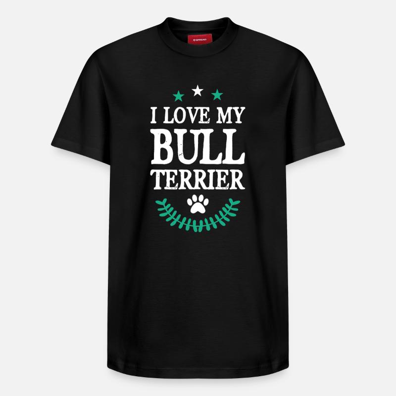 Bull terrier - T-shirt unisexe décontracté en coton Supima – de SPREAD - noir