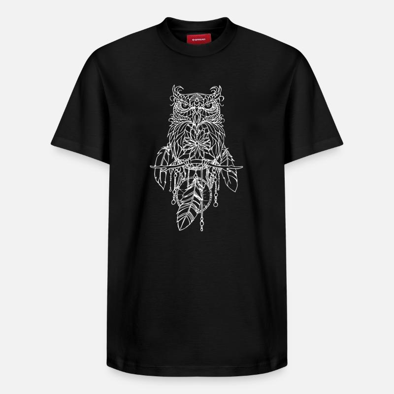 Chouette de rêve - T-shirt unisexe décontracté en coton Supima – de SPREAD - noir