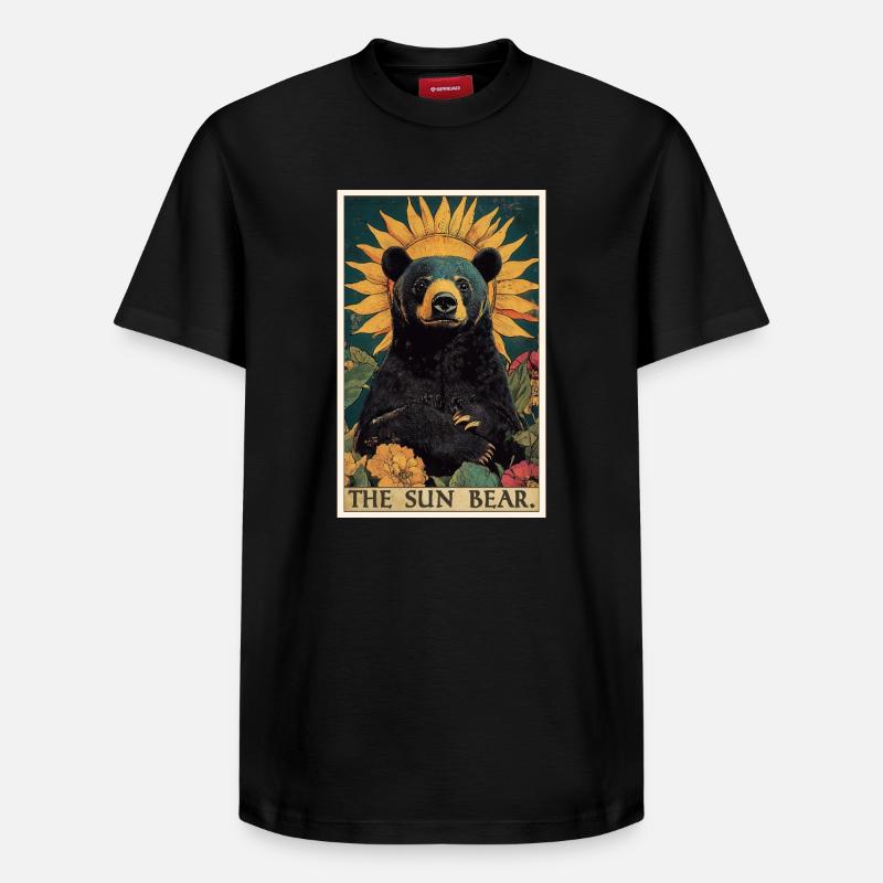 Ours du Soleil Ours Malais - T-shirt unisexe décontracté en coton Supima – de SPREAD - noir