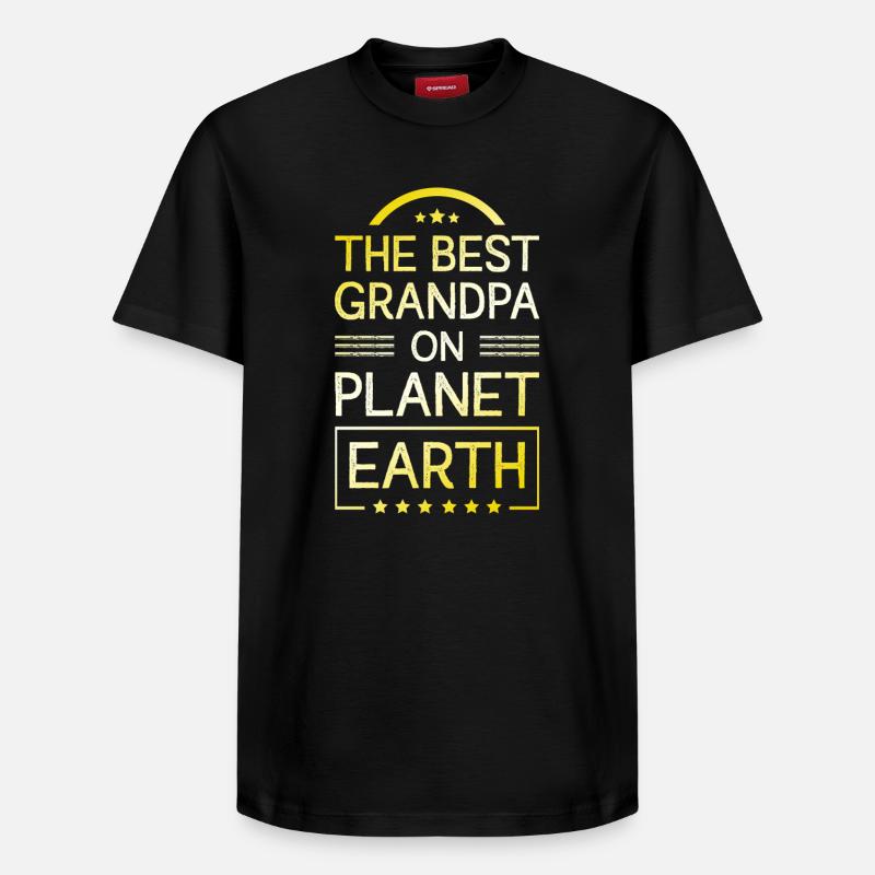 Bester Opa Spruch - Relaxed Unisex Supima Cotton T-Shirt – von SPREAD - Schwarz