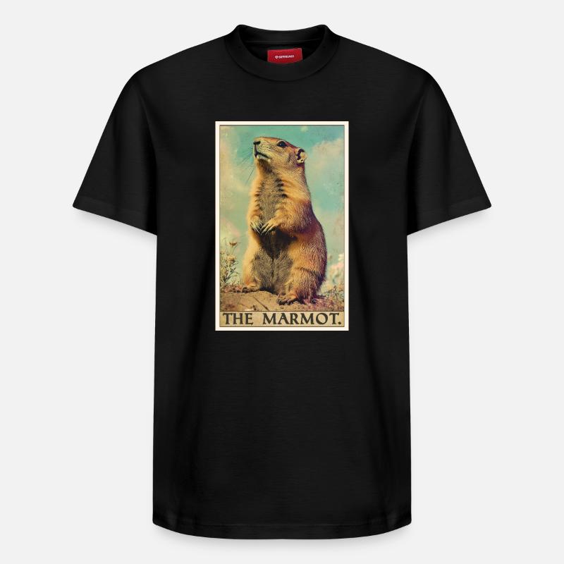 Marmottes Marmotte - T-shirt unisexe décontracté en coton Supima – de SPREAD - noir