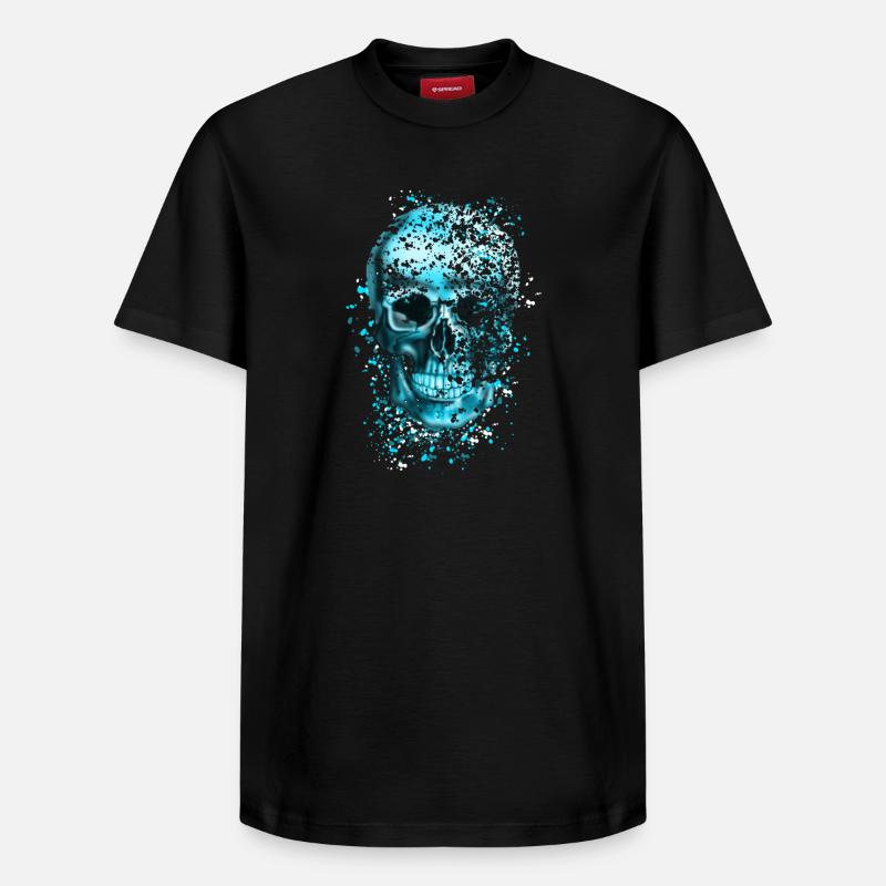 Schädel - Relaxed Unisex Supima Cotton T-Shirt – von SPREAD - Schwarz