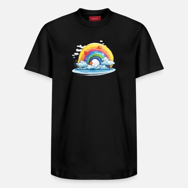 Fierté arc-en-ciel - T-shirt unisexe décontracté en coton Supima – de SPREAD - noir
