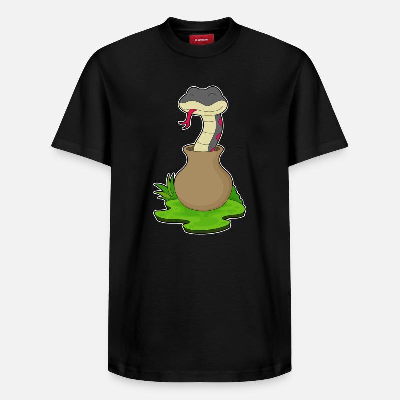 Vase Serpent - T-shirt unisexe décontracté en coton Supima – de SPREAD - noir