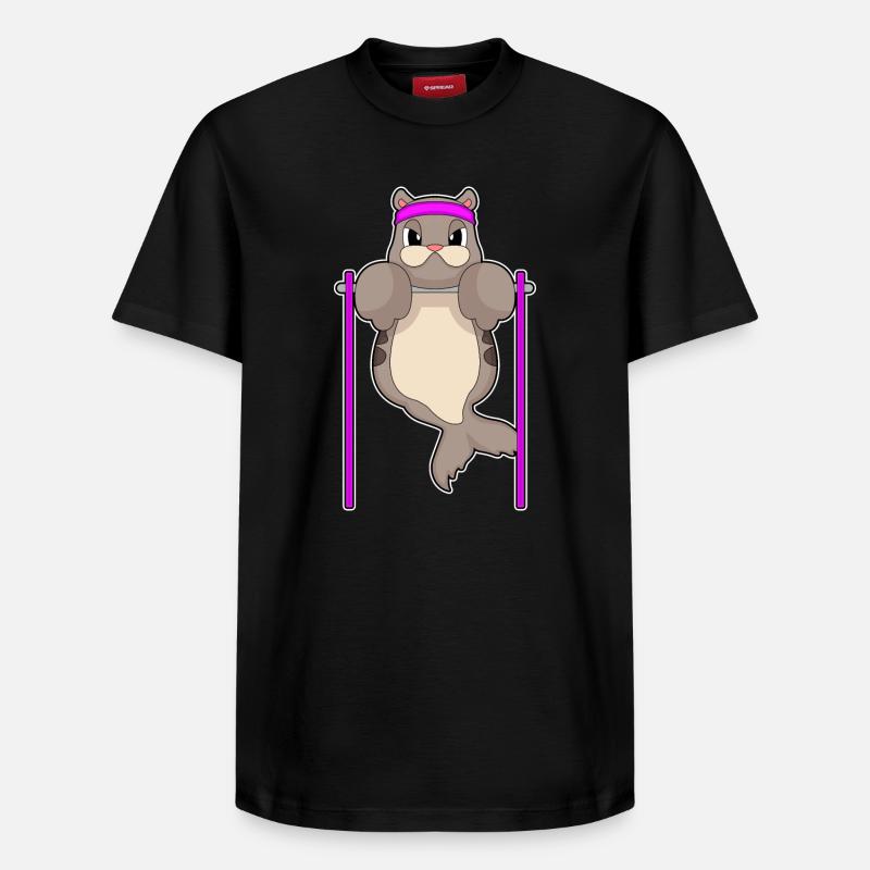 Phoque Bodybuilder Tractions Musculation - T-shirt unisexe décontracté en coton Supima – de SPREAD - noir