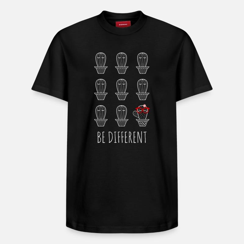 Be different cactus - T-shirt unisexe décontracté en coton Supima – de SPREAD - noir