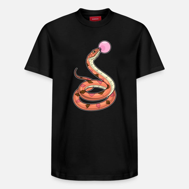 Chewing-gum serpent - T-shirt unisexe décontracté en coton Supima – de SPREAD - noir