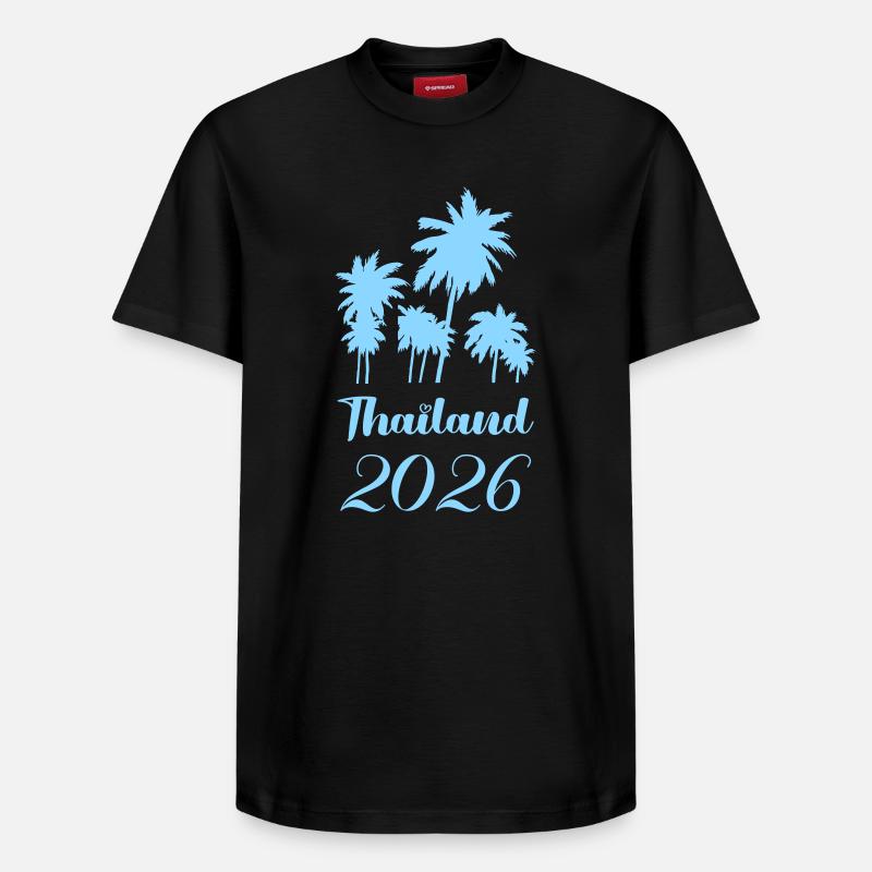 Thaïlandais Palms 2026 - T-shirt unisexe décontracté en coton Supima – de SPREAD - noir
