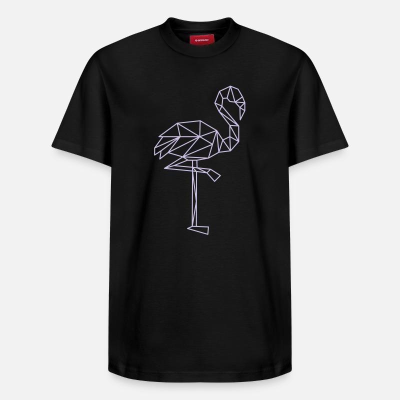 flamingo - Relaxed Unisex Supima Cotton T-Shirt – von SPREAD - Schwarz